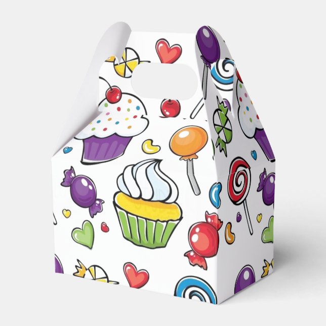 Favor Box - Sweet Cupcakes (Front Side)