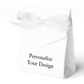 Favor Box Tent Style Personalize White