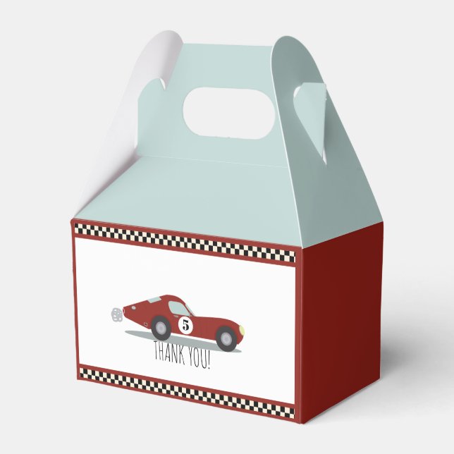 Favor Box vintage car birthday  (Front Side)