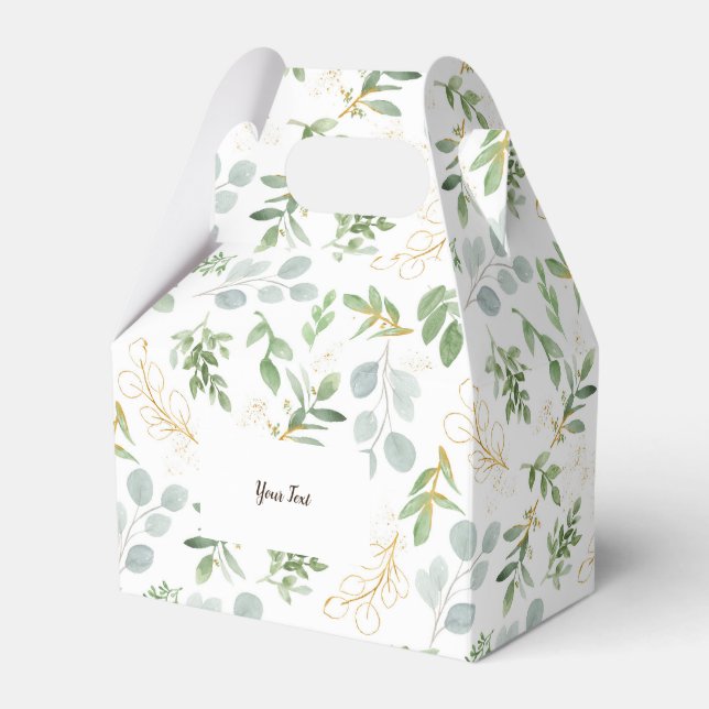 Favor Box watercolor leaf (Front Side)