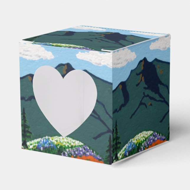 Favor Box Window Mt Tamapais Wildflower Painting (Front Side)