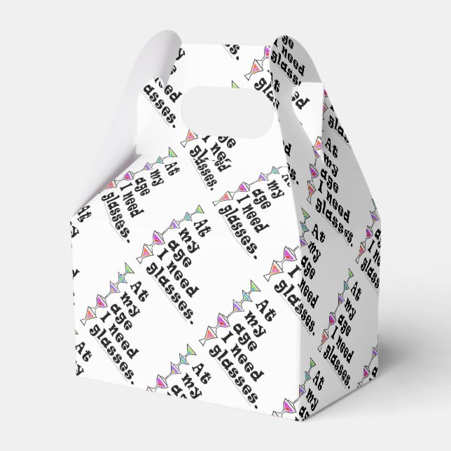 FAVOR BOXES - At My Age I Need GLASSES (Front Side)