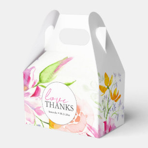 Favor Boxes Baby Shower Watercolor Florals