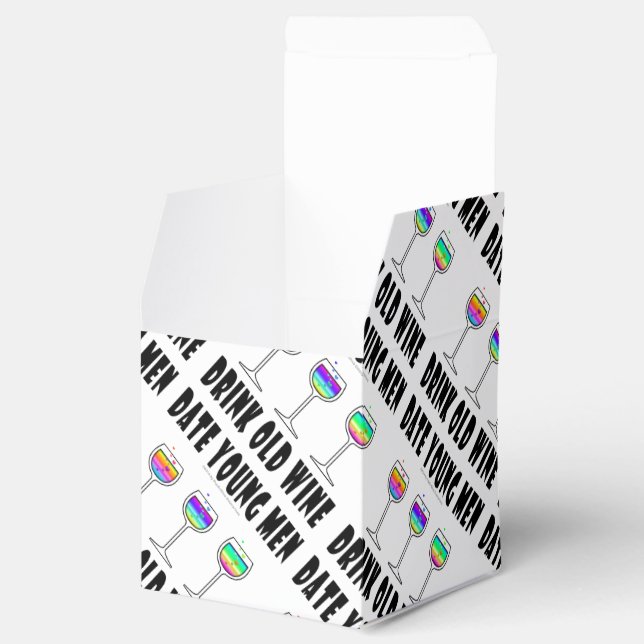 FAVOR BOXES - DRINK OLD WINE, DATE YOUNG MEN (Opened)