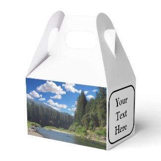 Favor Boxes Gable Personalized California Redwoods