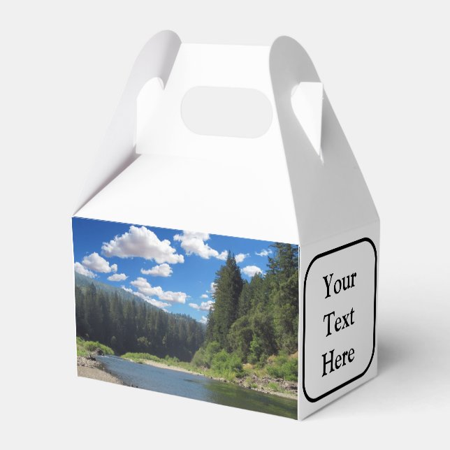 Favor Boxes Gable Personalized California Redwoods (Front Side)
