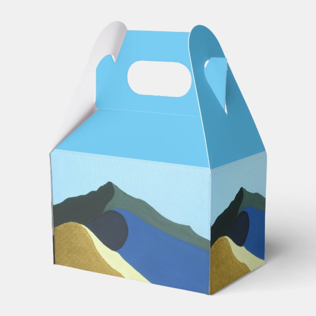 Favor Boxes Gable Personalized Colors of Mt Tam  (Front Side)
