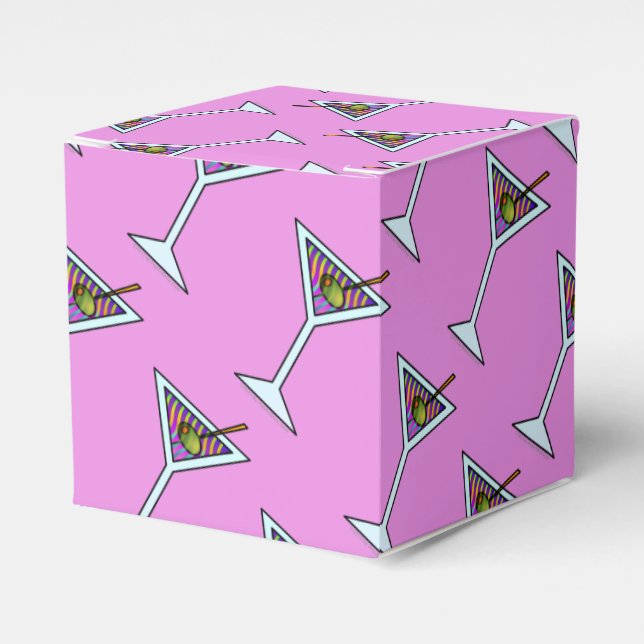 FAVOR BOXES - MARTINI DESIGN (Front Side)