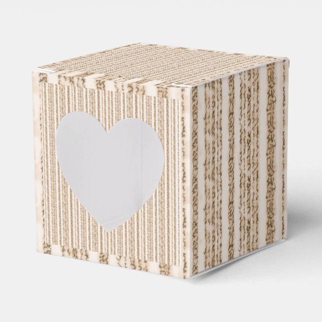 Favor Boxes | Modern. Farm. Toile. Gold. Green. (Front Side)