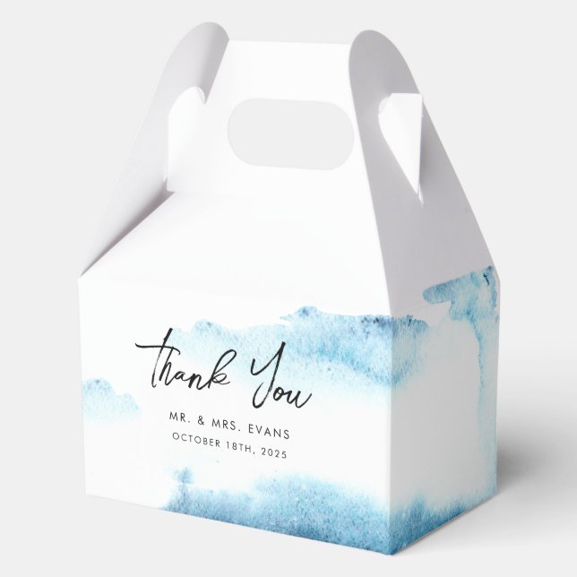 Favor Boxes Thank You for a Modern Wedding. (Front)