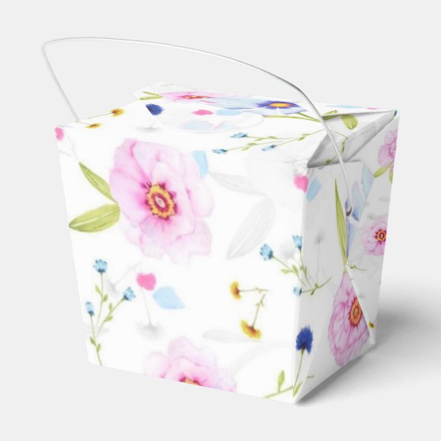 Favor Boxes with Flowers (Back Side)