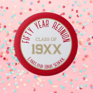 FAVOR! Custom 50th class reunion button