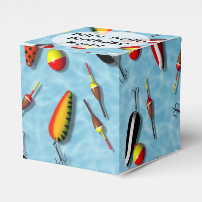 Favor/Gift Box - Fishing Bobs & Lures (Front Side)