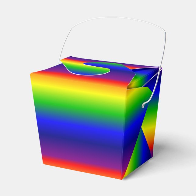 Favor/Gift Box - Prismatic Rainbow (Front Side)