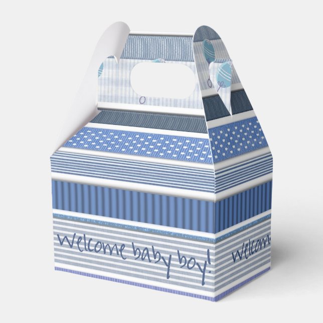 Favor/Gift Box - Welcome Baby Boy! (Front Side)