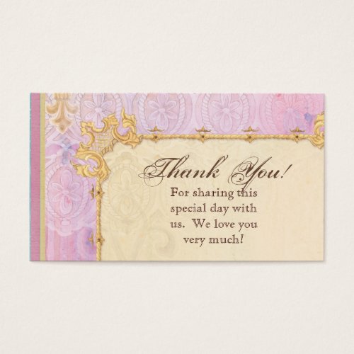 Favor Gift Cards - Fleur di Lys Damask 2 - Wedding Business Card Templates