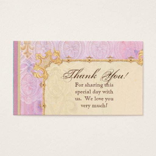 Customizable Favor Gift Cards - Fleur di Lys Damask 2 - Wedding Business Card Templates
