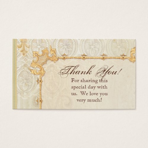 Favor Gift Cards - Fleur di Lys Damask 2 - Wedding Business Cards