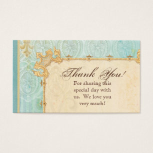 Favor Gift Cards - Fleur di Lys Damask 2 - Wedding