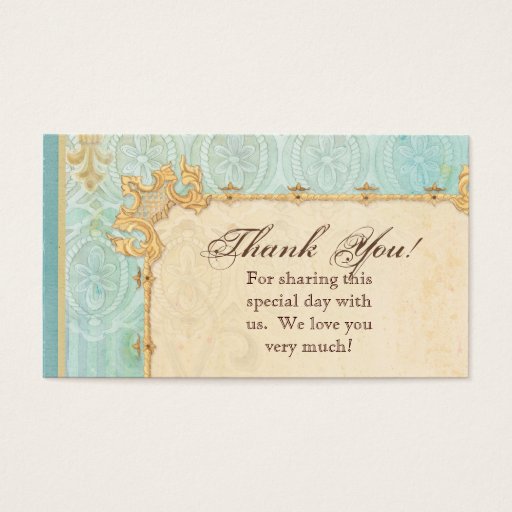 Customizable Favor Gift Cards - Fleur di Lys Damask 2 - Wedding Business Card Templates