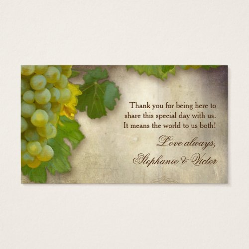Favor Gift Tags DIY Chardonnay Grape Vineyard Art