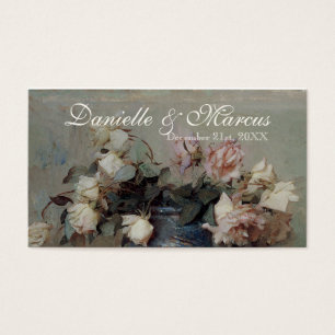 Favor Gift Tags  - Impressionist Cream Pink Roses