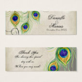 Favor Gift Tags - Peacock Feathers Wedding Set (Front & Back)