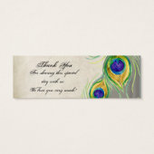 Favor Gift Tags - Peacock Feathers Wedding Set (Back)
