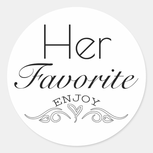 Favor "Her Favorite" Seal (Front)