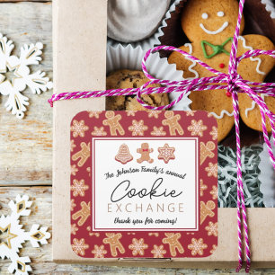 Favor Label Sticker Christmas Cookie Exchange