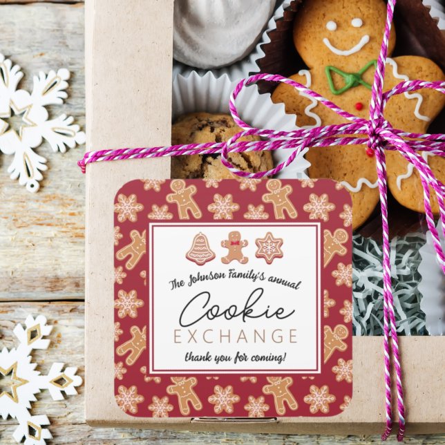 Favor Label Sticker Christmas Cookie Exchange (Creator Uploaded)