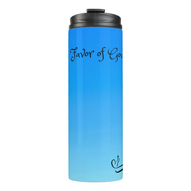 Favor of God (Blue Gradient) Thermal Tumbler (Front)