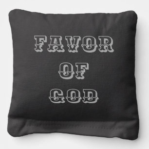 Favor of God Corn Hole Bags (Black & Orange)