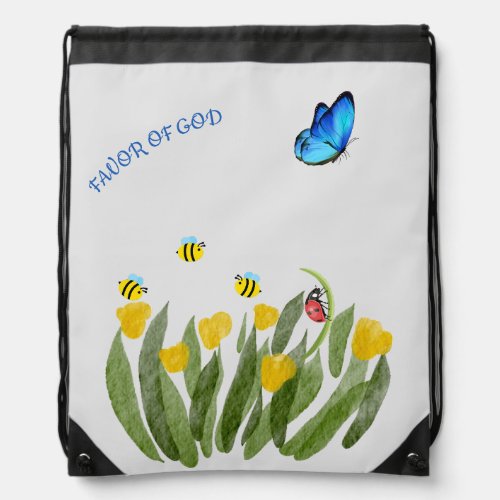 Favor of God Drawstring Backpack Springtime