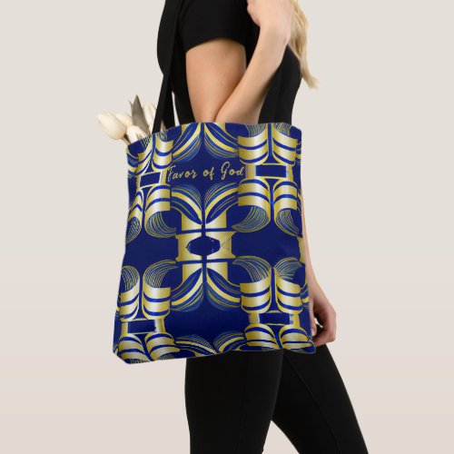 Favor of God Tote or Cross_Body Blue and Gold