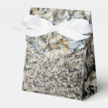 Favor party box , wool fur fluff, 5 options