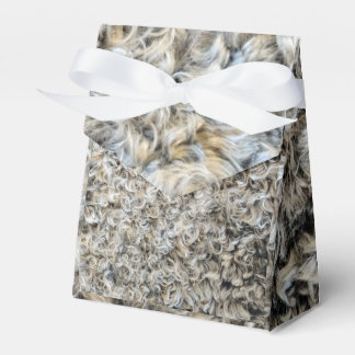 Favor party box , wool fur fluff, 5 options