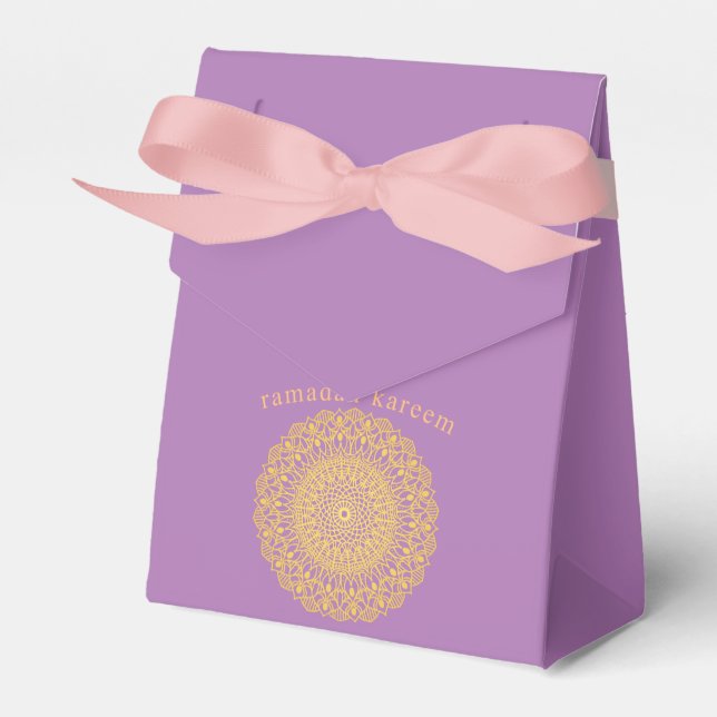 favor purple ramadan kareem  ribbon box (Front Side)