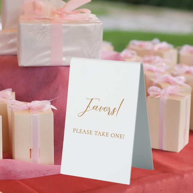 Favor sign wedding gold script (Creator Uploaded)