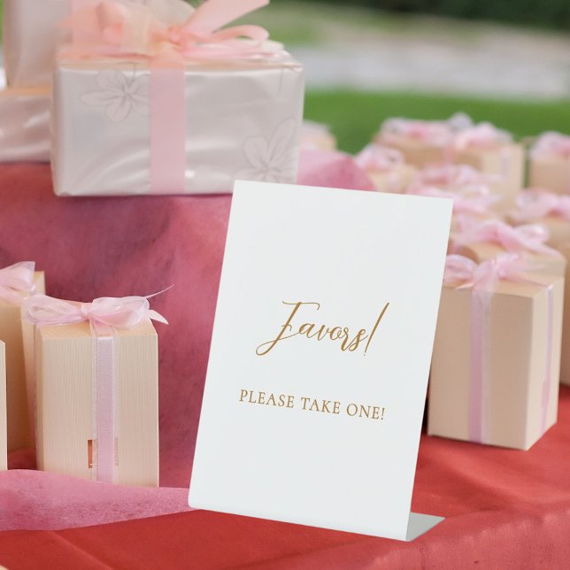 Favor sign wedding gold script (Creator Uploaded)