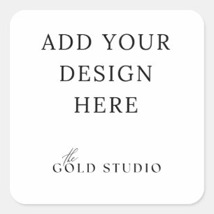 Favor sticker, 1.5 inch blank template square sticker