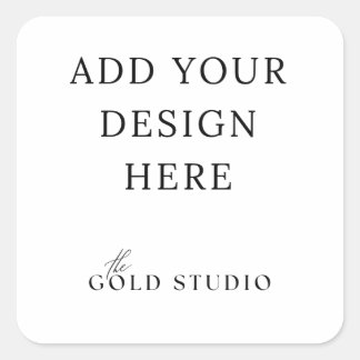Favor sticker, 1.5 inch blank template square sticker