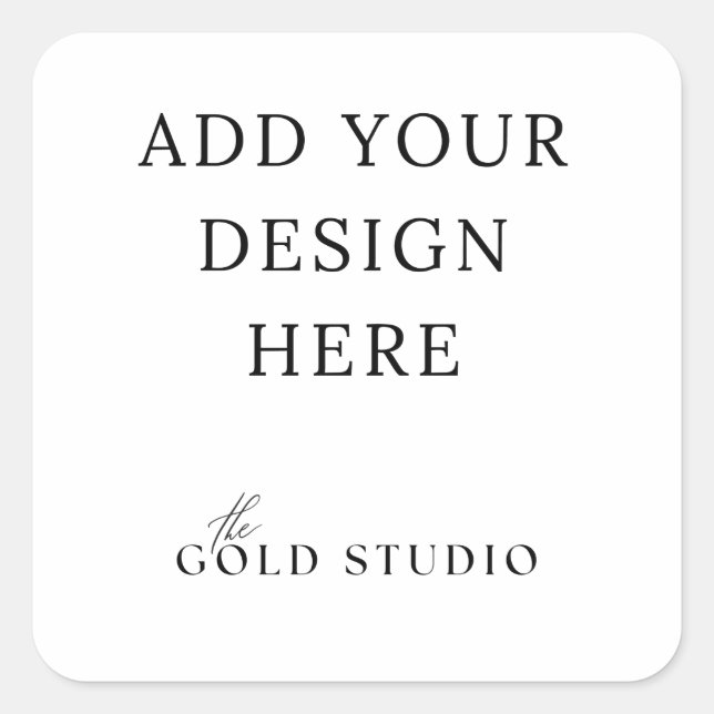 Favor sticker, 1.5 inch blank template square sticker (Front)