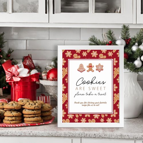 Favor Table Sign Cookie Exchange Party Decor