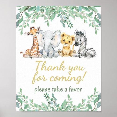Favor Table sign for baby shower