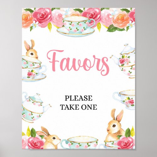 Favor Table Sign Tea Party Shower Sign