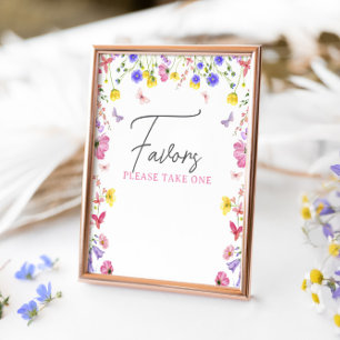 Favor Table Sign – Wildflower Baby Shower or Event