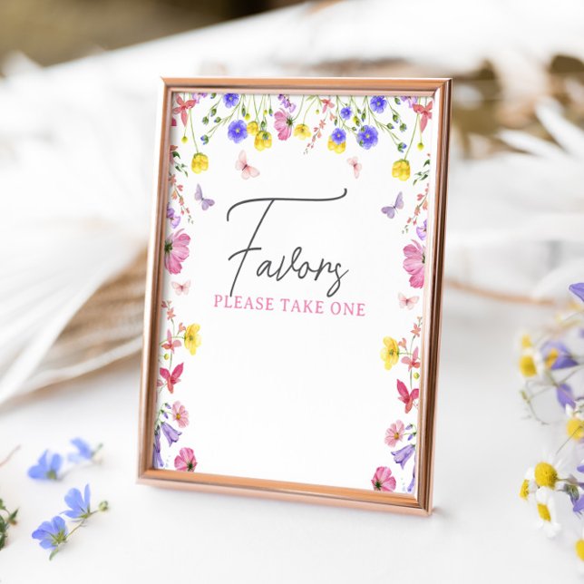 Favor Table Sign – Wildflower Baby Shower or Event (Creator Uploaded)