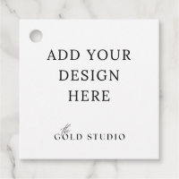 Favor Tag Blank Template with Hole Punched