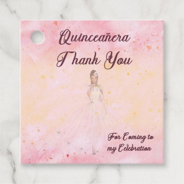 Favor Tag for Quinceanera (Front)